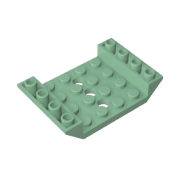 Slope Inverted 45° 6 x 4 Double with 4 x 4 Cutout and 3 Holes