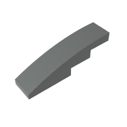 Slope Curved 4 x 1 No Studs [Stud Holder with Asymmetric Ridges]